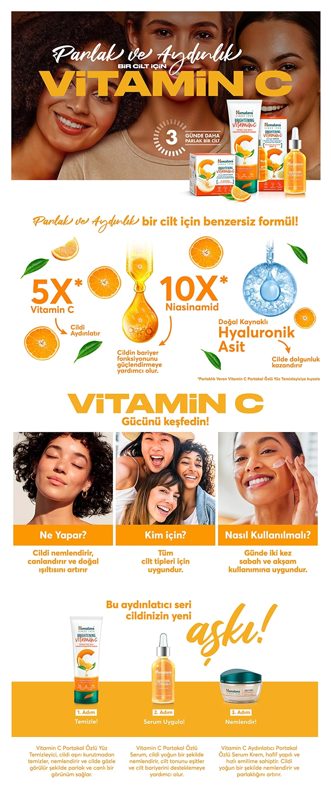 Himalaya Brightening Vitamin C Orange Extract Facial Cleanser 100 ml