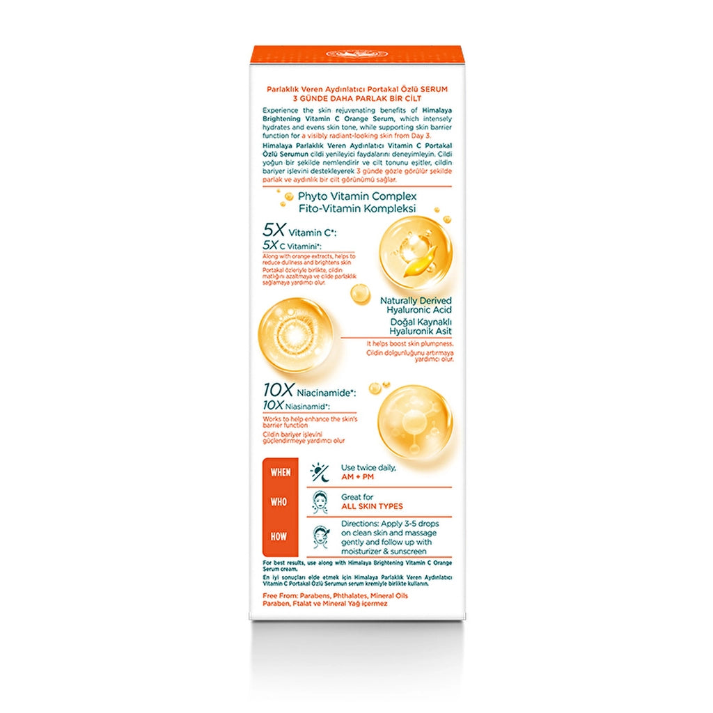 Himalaya Brightening Brightening Vitamin C Orange Extract Serum 30 ml