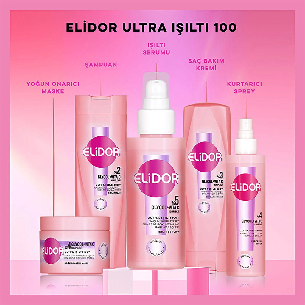 Elidor Ultra Shine Intense Shine Hair Care Shampoo 400 ml