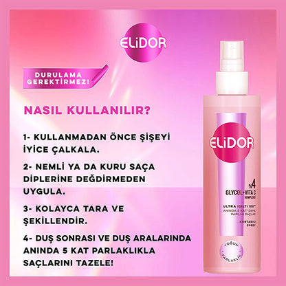 Elidor Ultra Shine Intense Shine Hair Saver Spray 200 ml