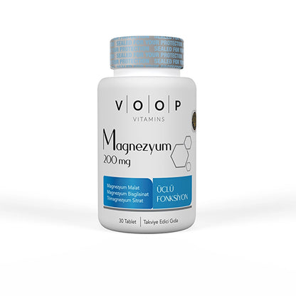 Voop Food Supplement Containing Magnesium 30 Tablets 200mg