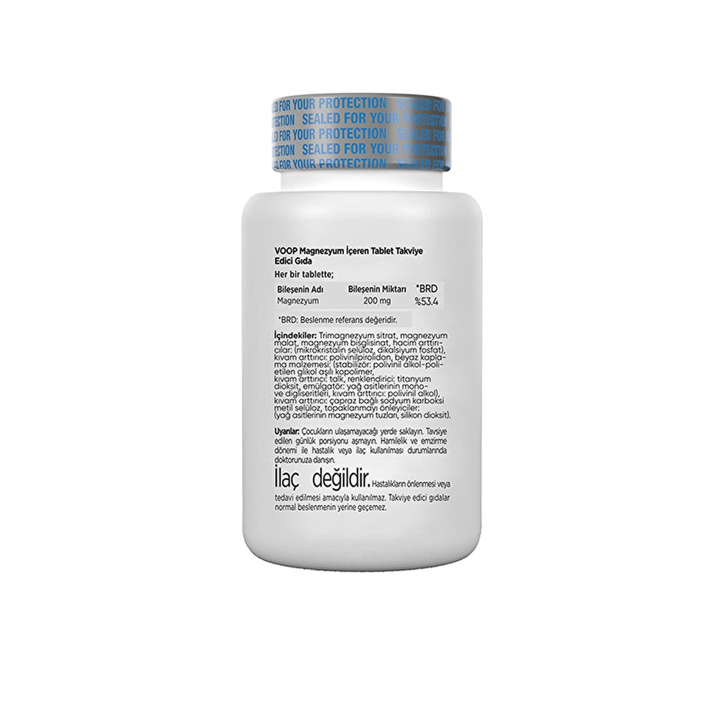 Voop Food Supplement Containing Magnesium 30 Tablets 200mg