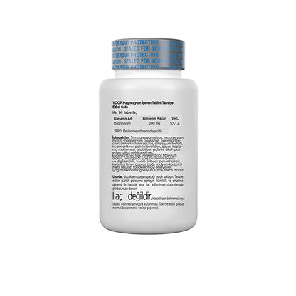 Voop Food Supplement Containing Magnesium 30 Tablets 200mg