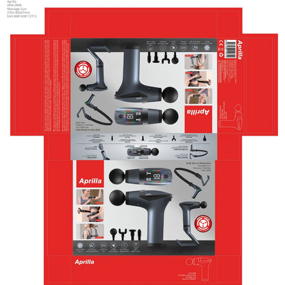 Aprilla Rechargeable 4-Headed Sports Massager AFM-2898 (Pulsed Vibration)
