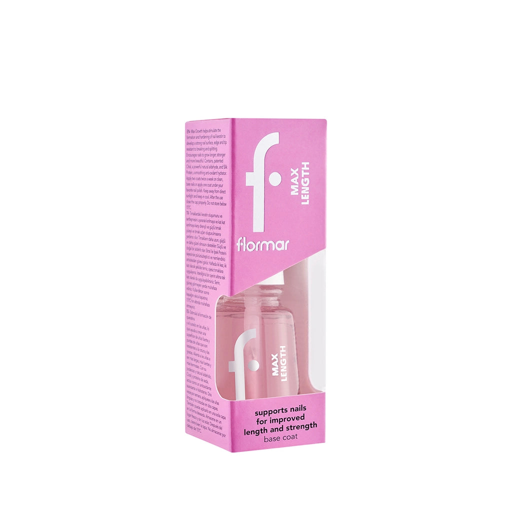Flormar Max Length Helping Extension Nail Polish Base Nail Polish 000 Transparent