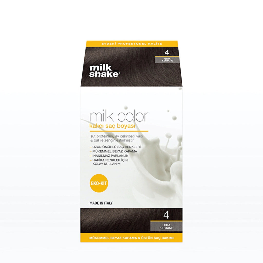 milk_shake Milk Color Eco Permanent Hair Dye Set 4 Medium Chestnut