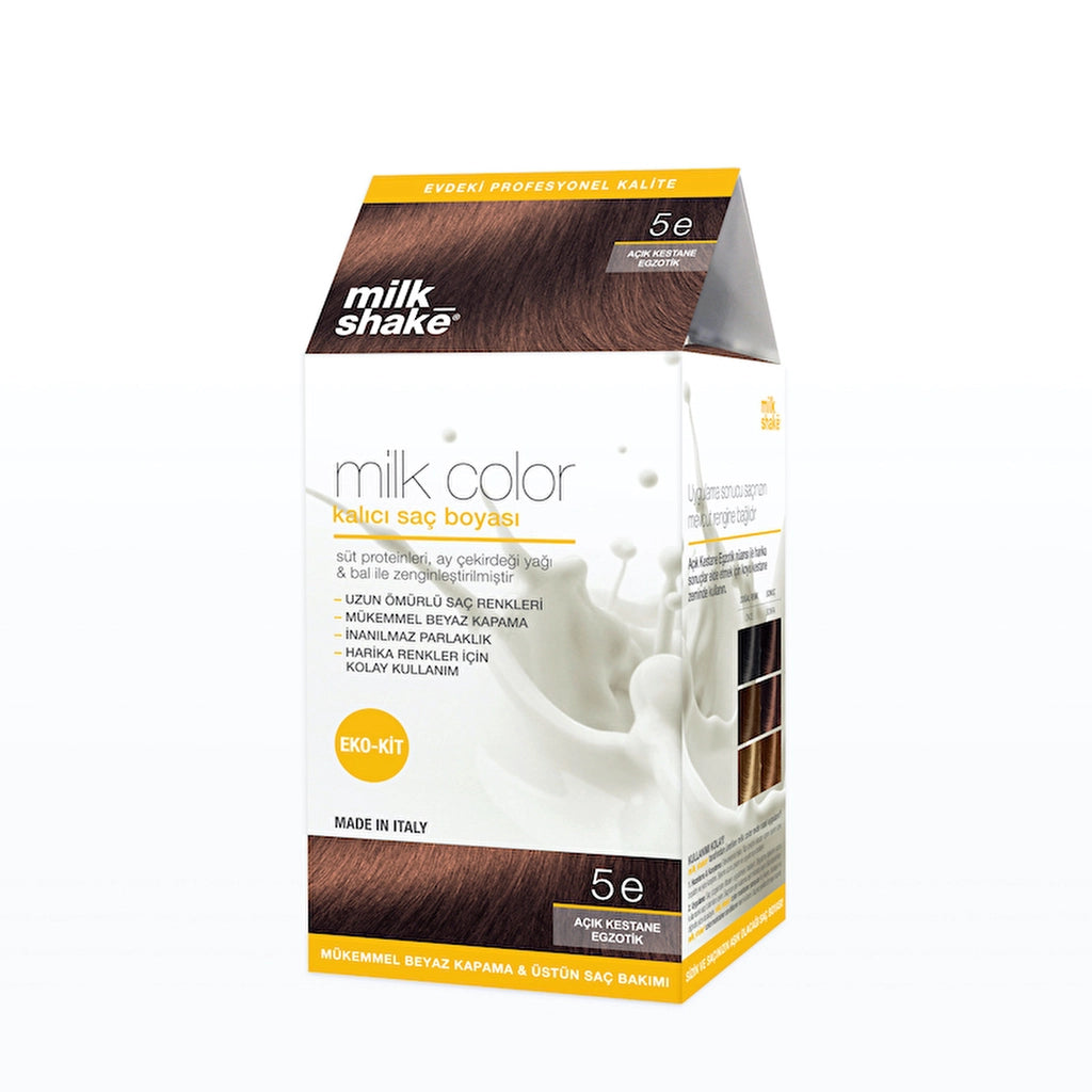 milk_shake Milk Color Eco Permanent Hair Dye Set 7.43 Medium Auburn Copper Gold