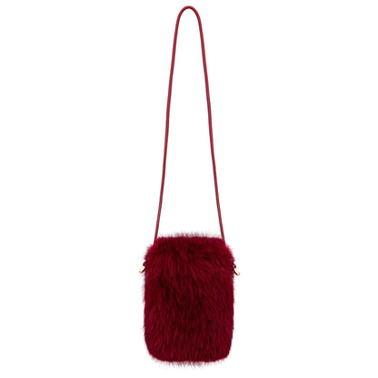 Eklips Claret Red Plush Phone Bag