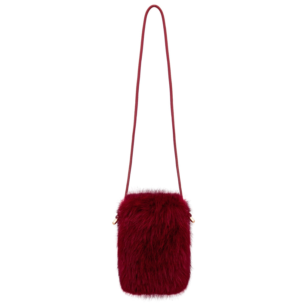Eklips Claret Red Plush Phone Bag