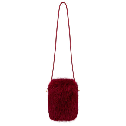 Eklips Claret Red Plush Phone Bag