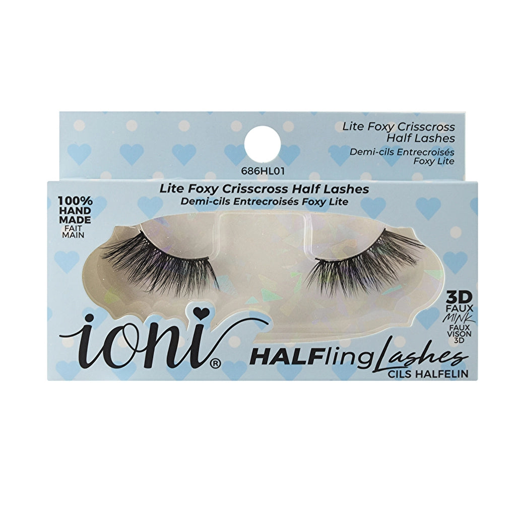 IONI False Eyelashes Half Foxy Crisscross