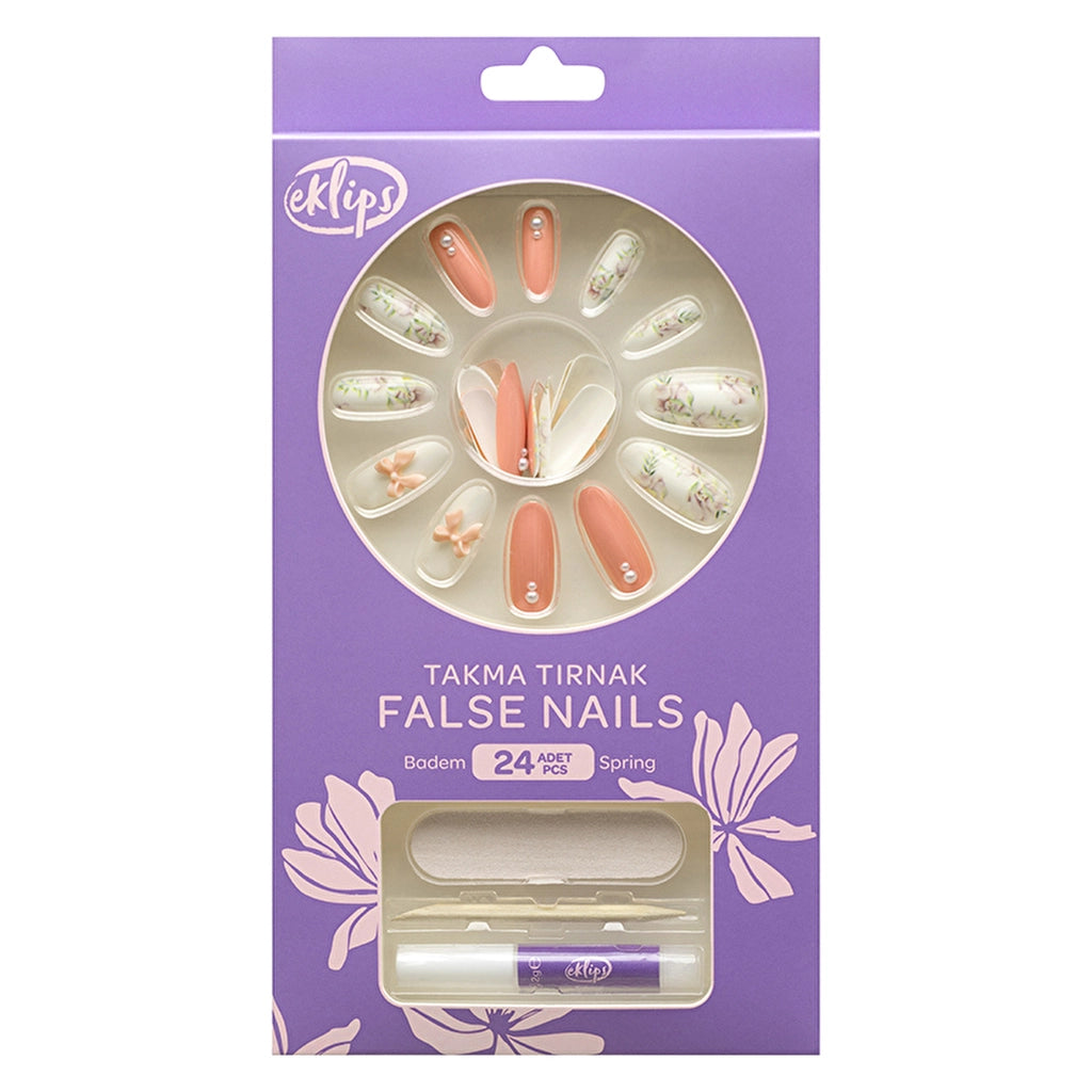 Eklips Fake Nails Spring Almond 24 Pcs