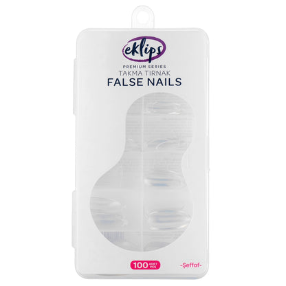 Eklips Fake Nails Set Transparent 100 Pcs