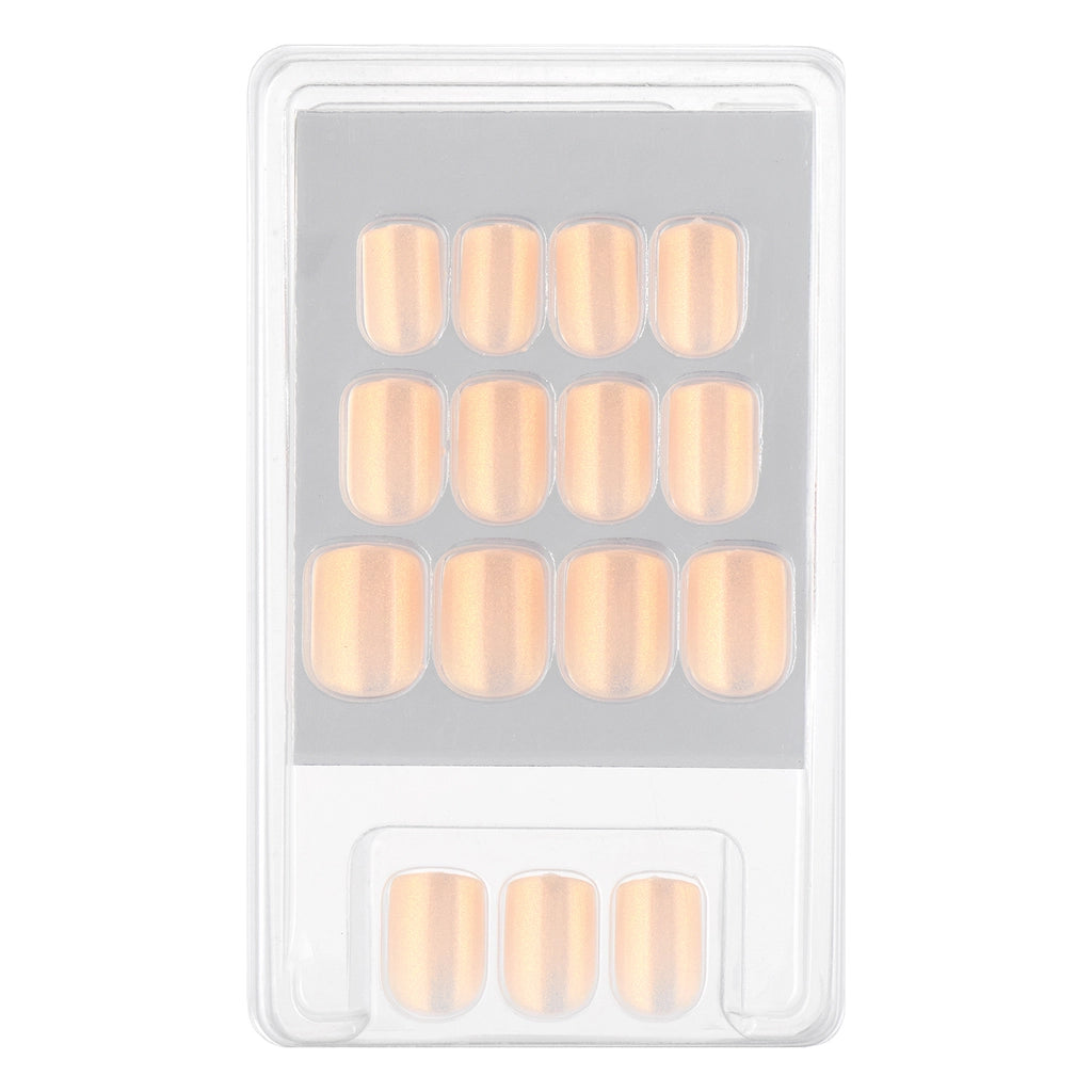 Eklips False Nails Beige Pearl Powder Blunt 24-Piece