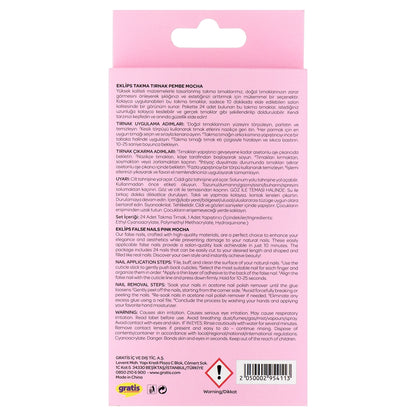 Eklips False Nails Pink Mocha 24-Piece