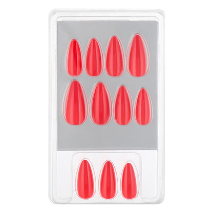 Eklips False Nails Red Almond 24-Piece