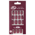 Eklips False Nails Claret Red Crimson Velvet Blunt 24-Piece
