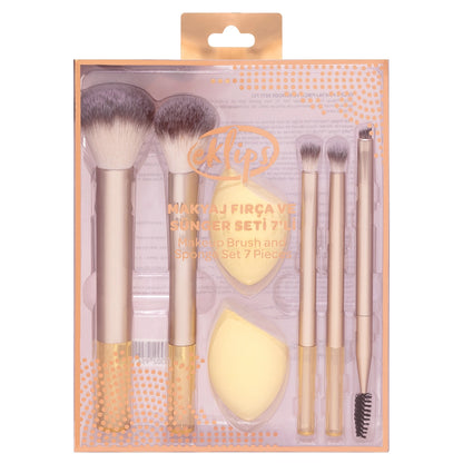 Eklips Makeup Brushes and Sponge Set of 7