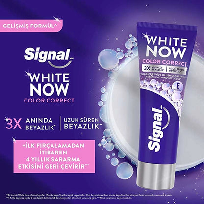 Signal White Now Color Correct Long Lasting Whiteness Toothpaste 75 ml