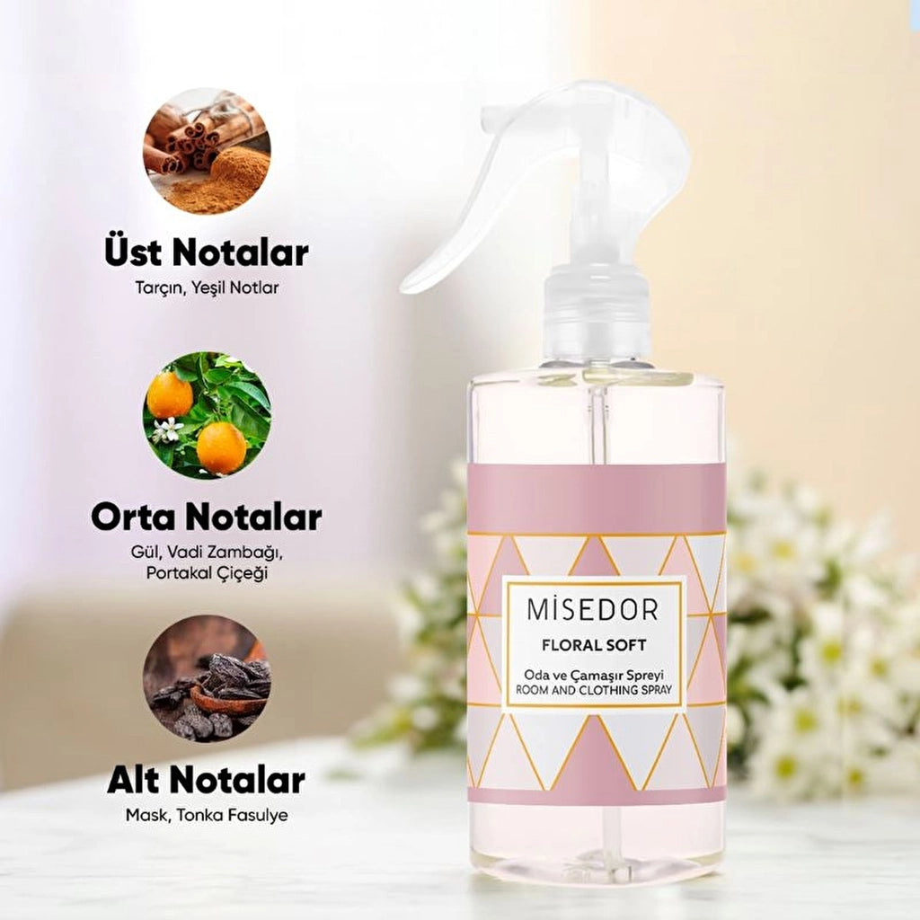 Misedor Floral Soft Room Fragrance and Laundry Perfume 330 ml