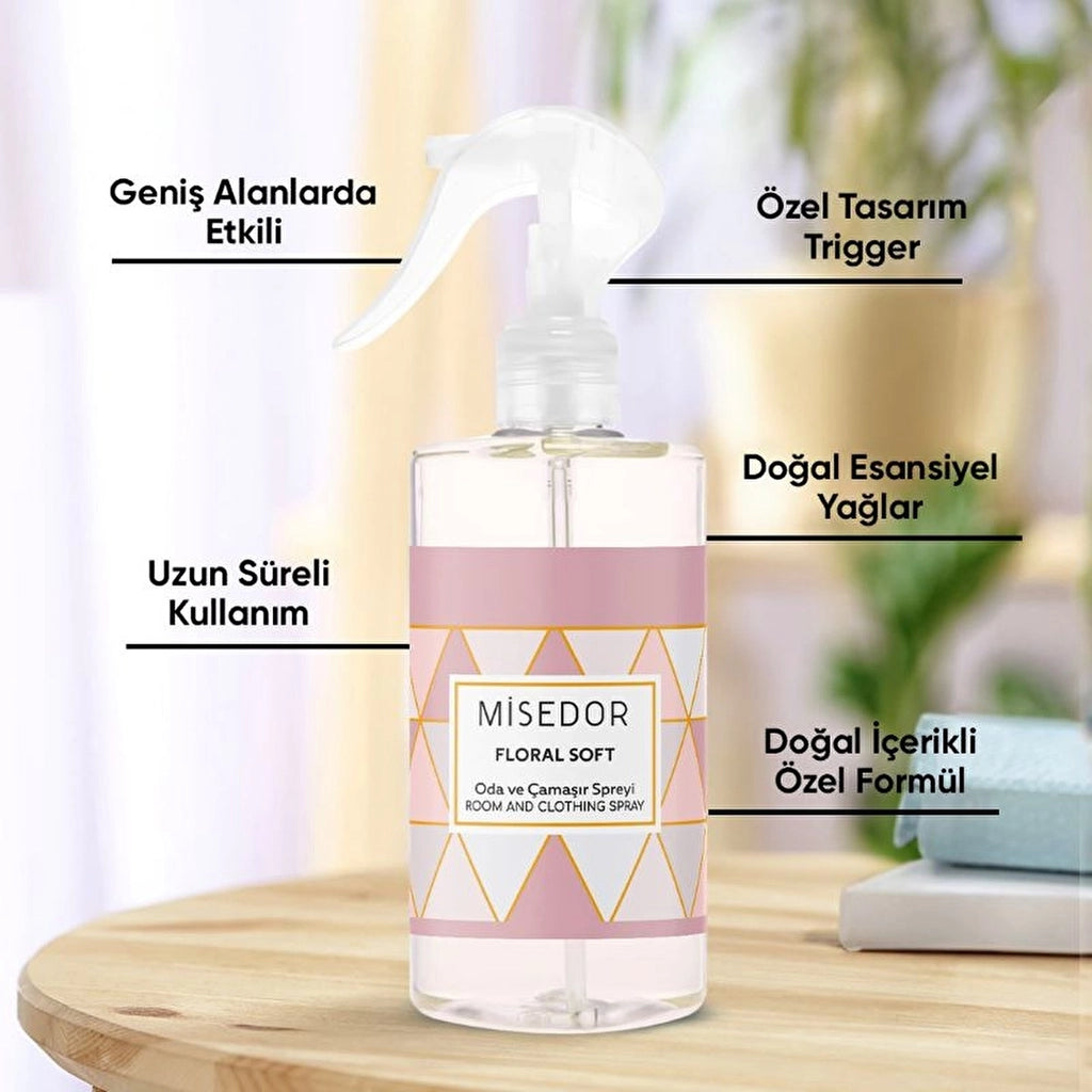 Misedor Floral Soft Room Fragrance and Laundry Perfume 330 ml