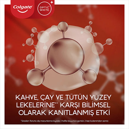 Colgate Optic White Toothpaste for Coffee, Tea and Tobacco Users 75 ml
