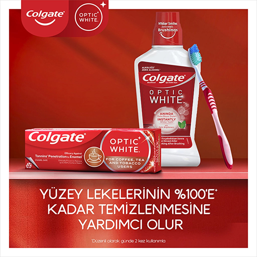 Colgate Optic White Toothpaste for Coffee, Tea and Tobacco Users 75 ml