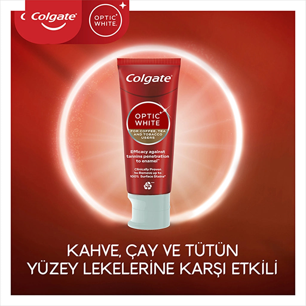 Colgate Optic White Toothpaste for Coffee, Tea and Tobacco Users 75 ml