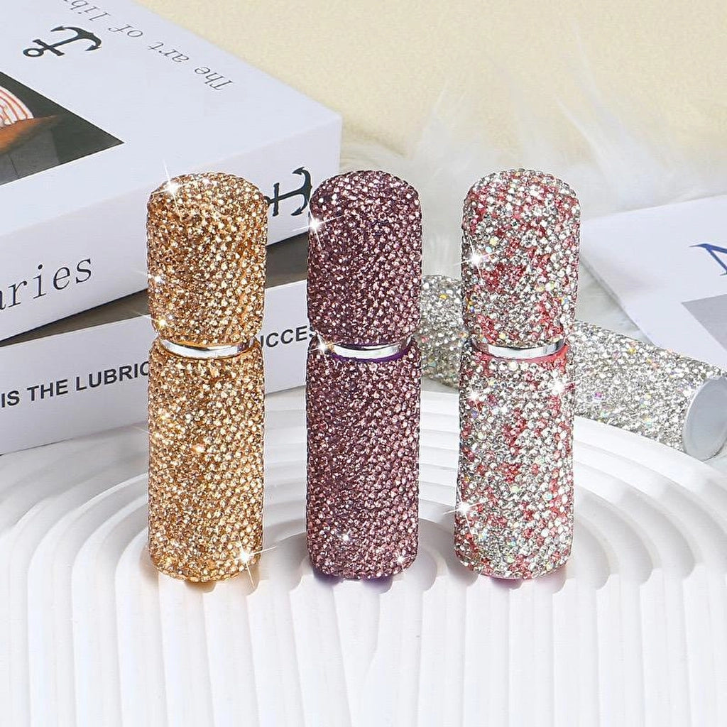 Nucci Rhinestone Printed Refillable Pocket Perfume Spray Bottle 10 ml (Assorted)