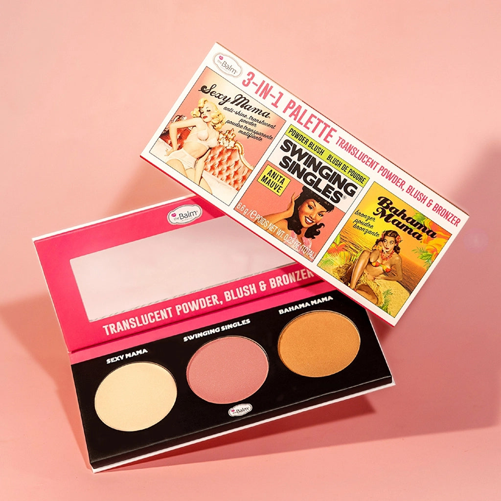 theBalm Powder Trio Face Palette Sexy Mama, Bahama Mama, Swinging Singles Anita Mauve