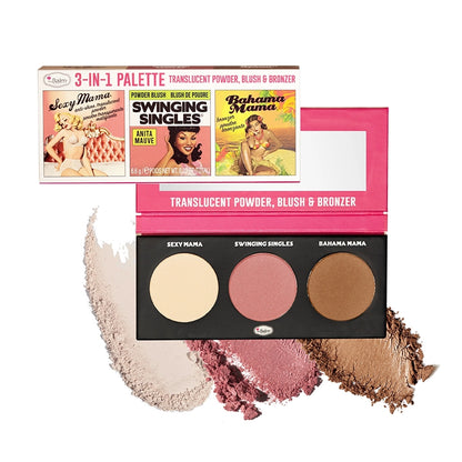 theBalm Powder Trio Face Palette Sexy Mama, Bahama Mama, Swinging Singles Anita Mauve