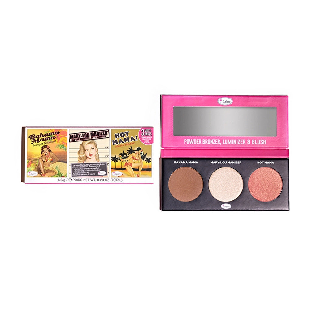theBalm Powder Trio Face Palette Hot Mama, Bahama Mama, Mary-Lou Manizer