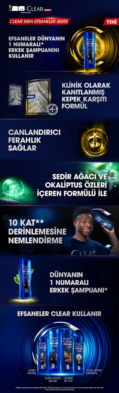 Clear Men Legends Vinicius Junior Shampoo 350 ml