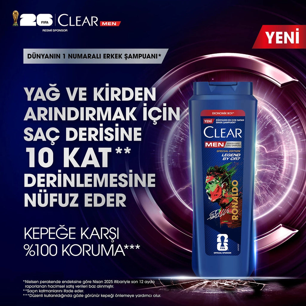 Clear Men Legend By CR7 Cristiano Ronaldo Effective Anti-Dandruff Shampoo 500 ml