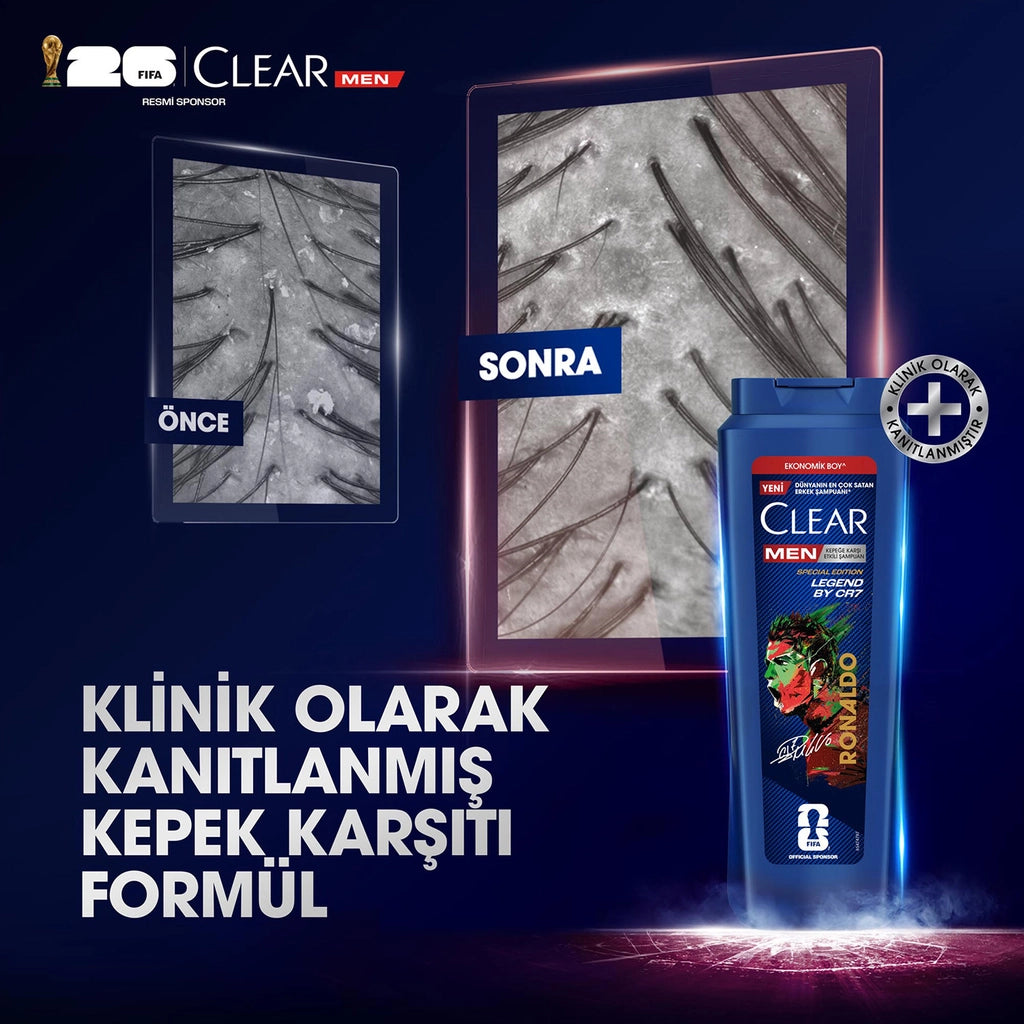 Clear Men Legend By CR7 Cristiano Ronaldo Effective Anti-Dandruff Shampoo 500 ml