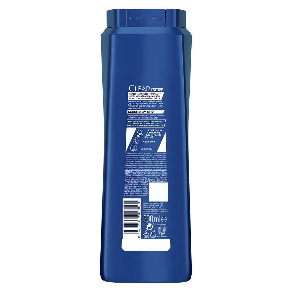 Clear Men Legend By CR7 Cristiano Ronaldo Effective Anti-Dandruff Shampoo 500 ml