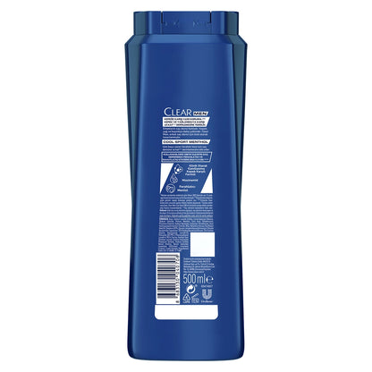 Clear Men Anti-Dandruff Shampoo Cool Sport Menthol 500 ml