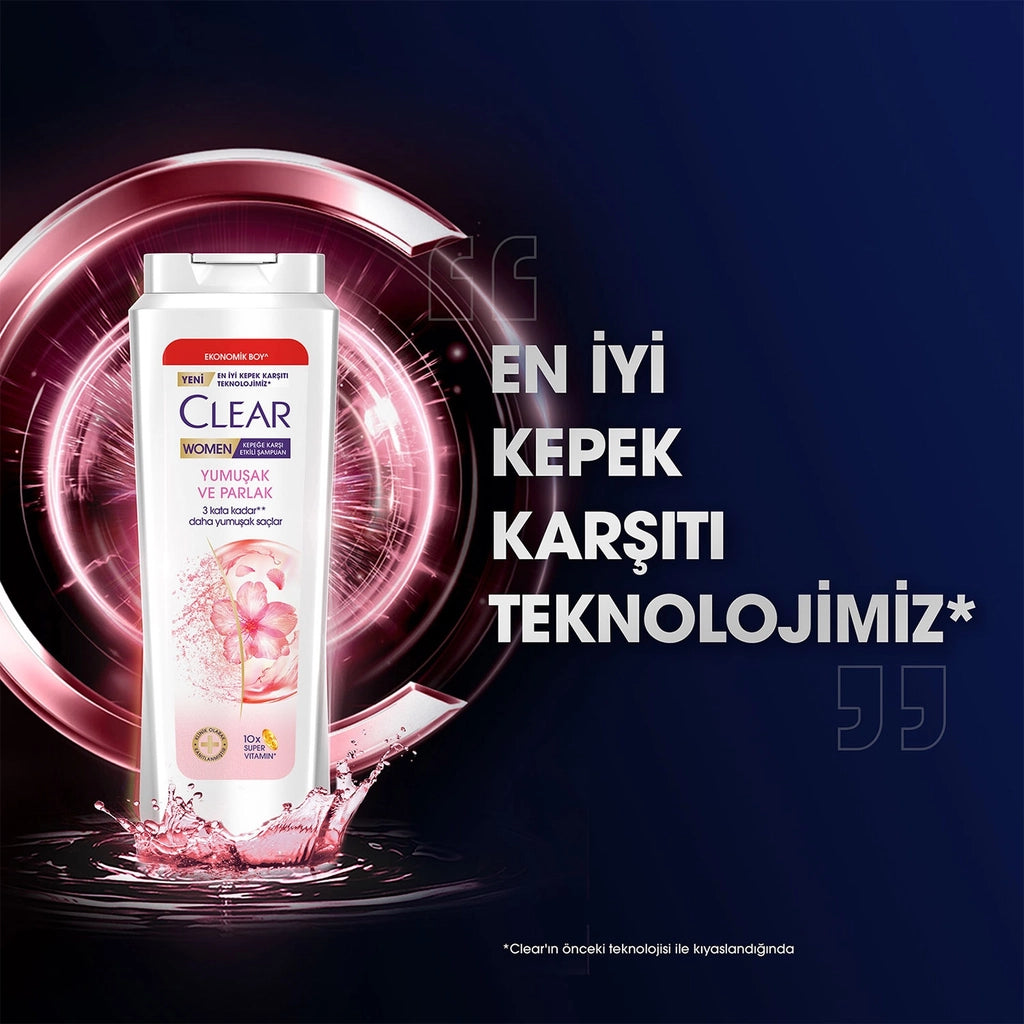 Clear Women Anti-Dandruff Shampoo Soft Shiny 500 ml