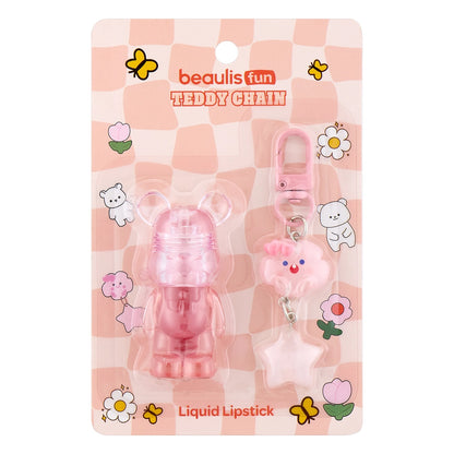 Beaulis Fun Teddy Chain Liquid Lipstick 604 Pinky Bear
