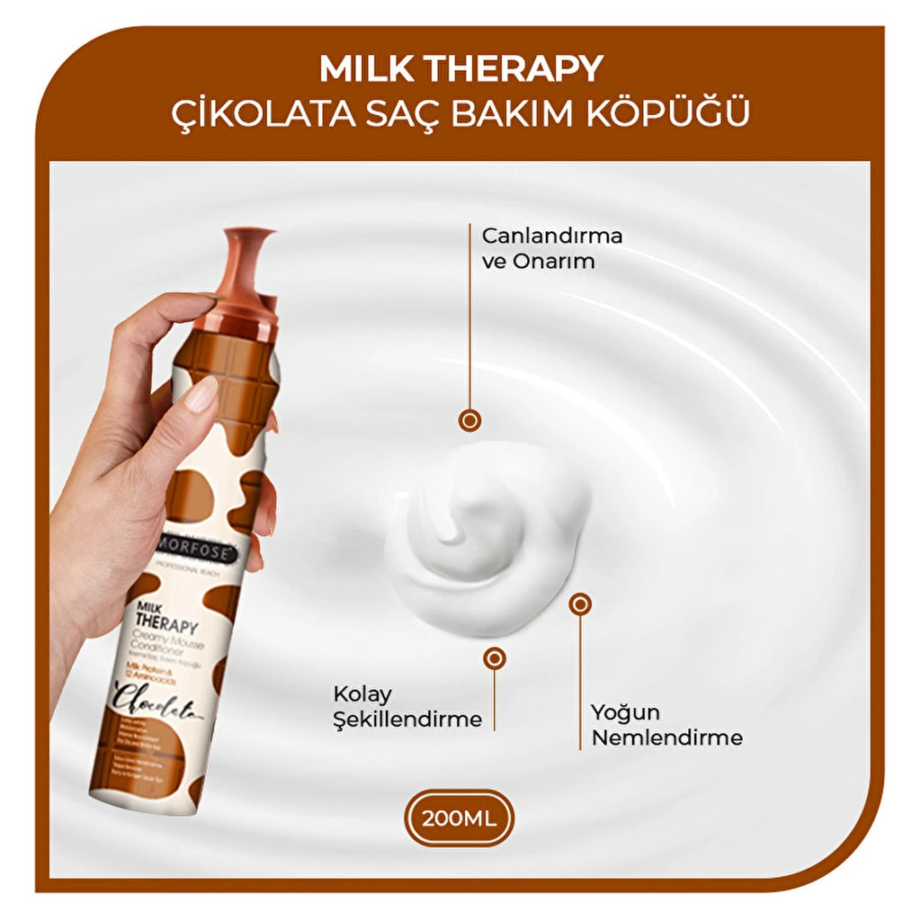 Morfose Milk Therapy Chocolate Hair Mousse 200 ml