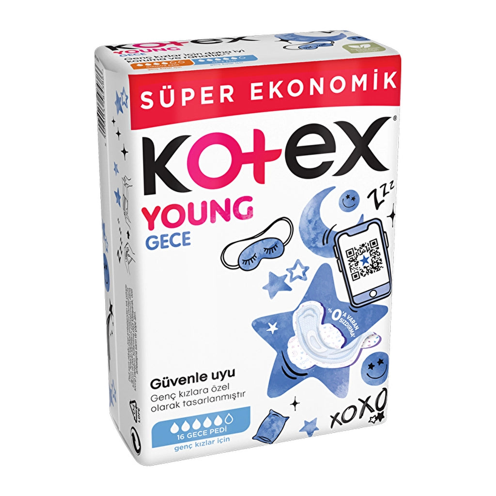 Kotex Young Super Economic Package Night 16 Pack