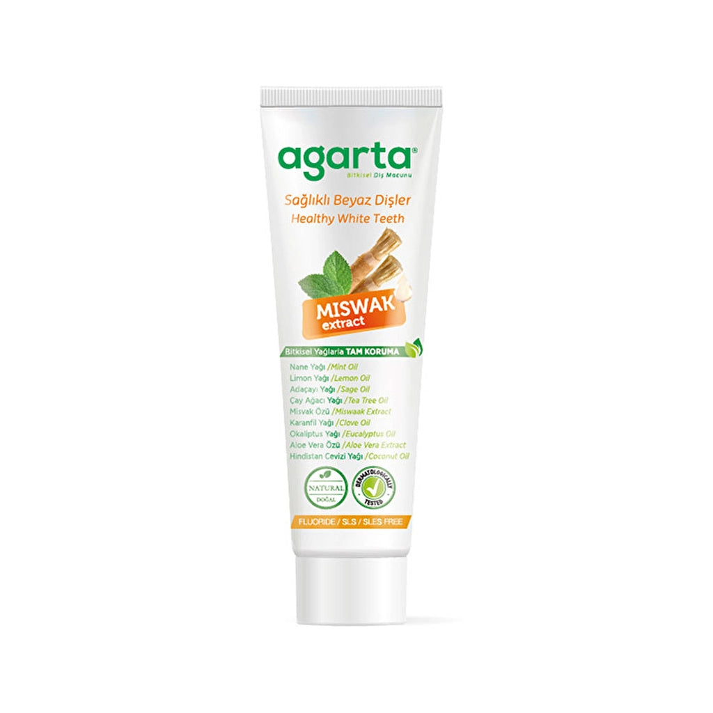 Agarta Natural Miswak Extract Fluoride-Free Whitening Toothpaste 100 ml