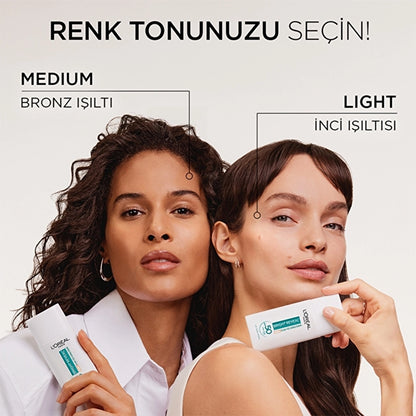 Loreal Paris Bright Reveal SPF 50+ Anti-Dark Spot Tinted Fluid Daily Face Sun Cream 50 ml - Light