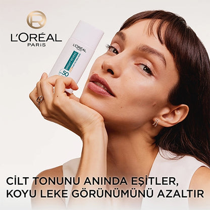 Loreal Paris Bright Reveal SPF 50+ Anti-Dark Spot Tinted Fluid Daily Face Sun Cream 50 ml - Light