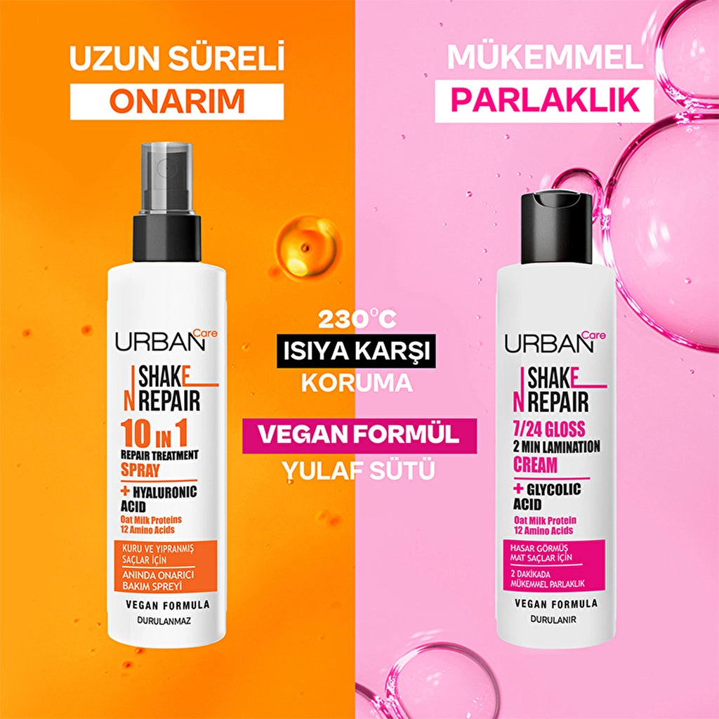 Urban Care Shake N Repair 7/24 Gloss Lamination Shine Effective Rinse Care Cream 200 ml