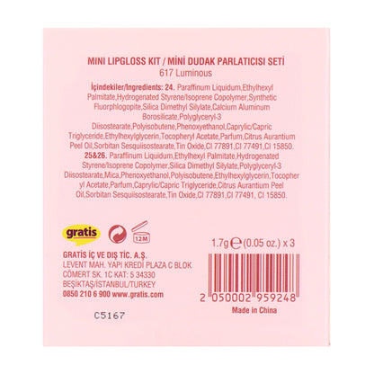 Beaulis Must Have It Mini Liquid Glossy Lipstick Set 617 Luminous
