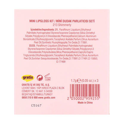 Beaulis Must Have It Mini Liquid Shiny Lipstick Set 213 Shimmerly