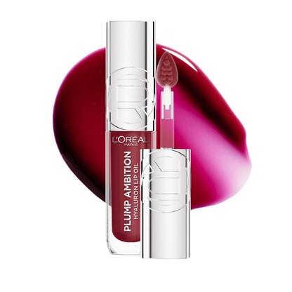 Loreal Paris Plump Ambition Hyaluron Lip Oil Nourishing and Moisturizing Lip Gloss 490 Berry Jolie