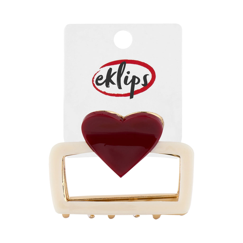 Eklips White Red Heart Latch Buckle