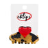 Eklips Leopard Red Heart Latch Buckle